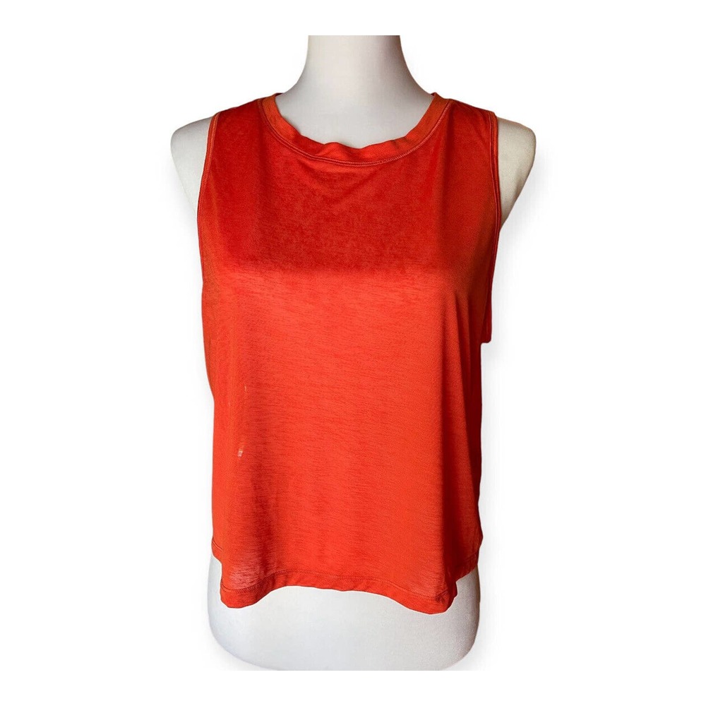 Athleta Women's In Motion Tank Top Size Large Orange Athleisure activewear